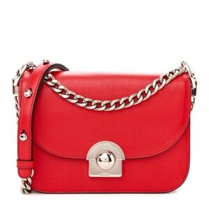 PRADA Glace Calfskin Arcade Crossbody Bag Lacca